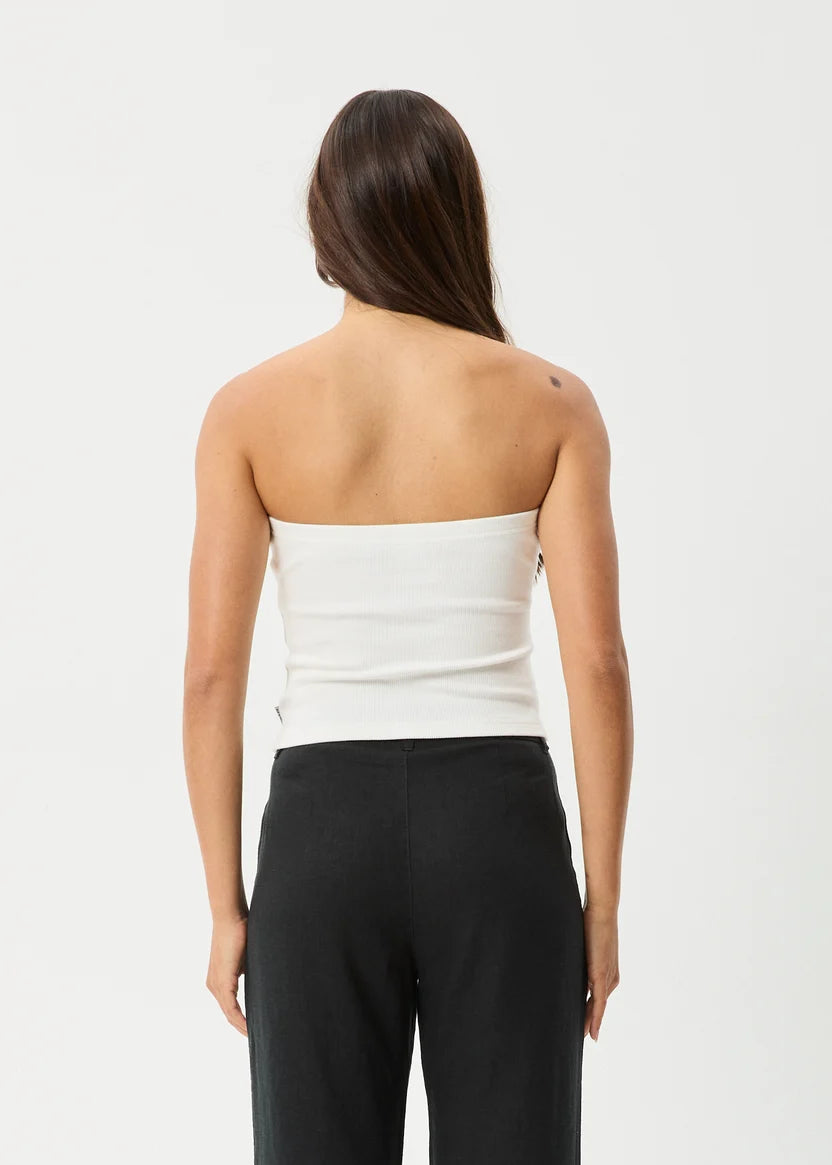 AFENDS JAMIE RIB TUBE TOP - WHITE