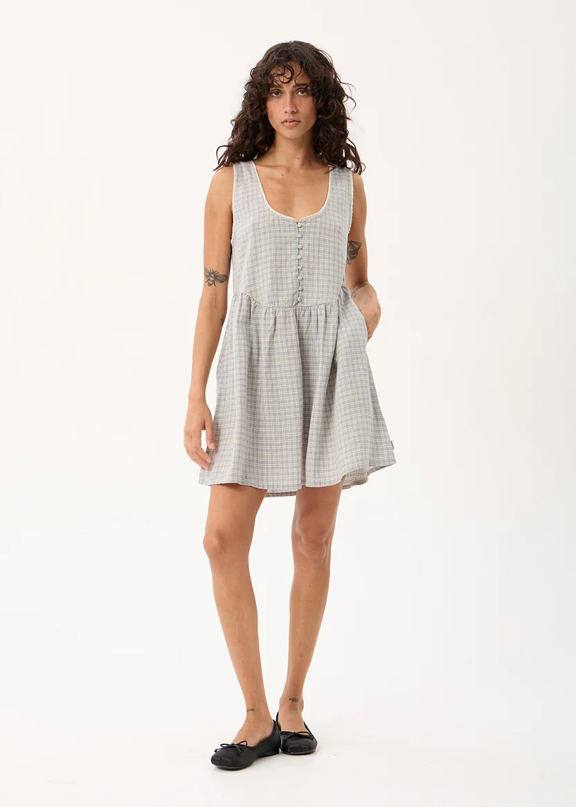 AFENDS JESSE DEVON HEMP MINI DRESS - SILVER