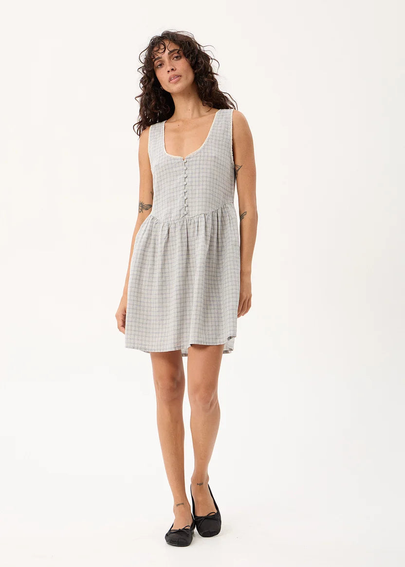 AFENDS JESSE DEVON HEMP MINI DRESS - SILVER