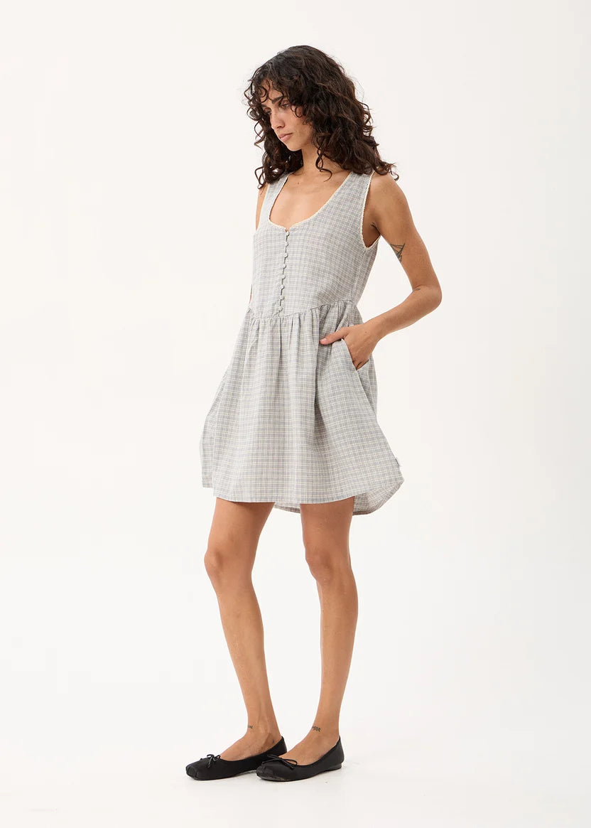 AFENDS JESSE DEVON HEMP MINI DRESS - SILVER