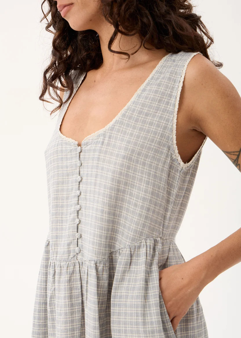 AFENDS JESSE DEVON HEMP MINI DRESS - SILVER
