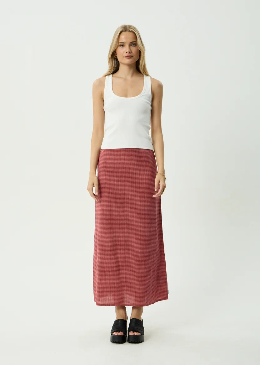 AFENDS KALI MAXI SKIRT - INDY ROSE CHECK