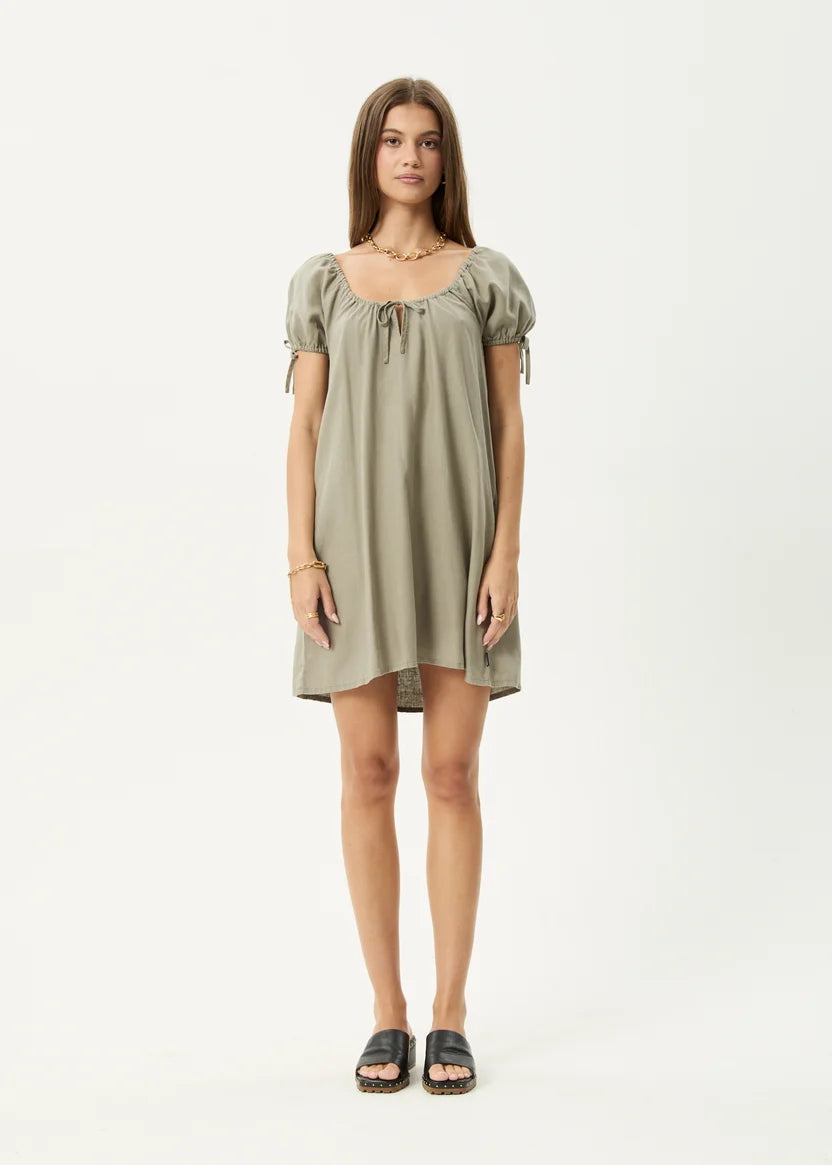 AFENDS LENNI MINI DRESS - OLIVE