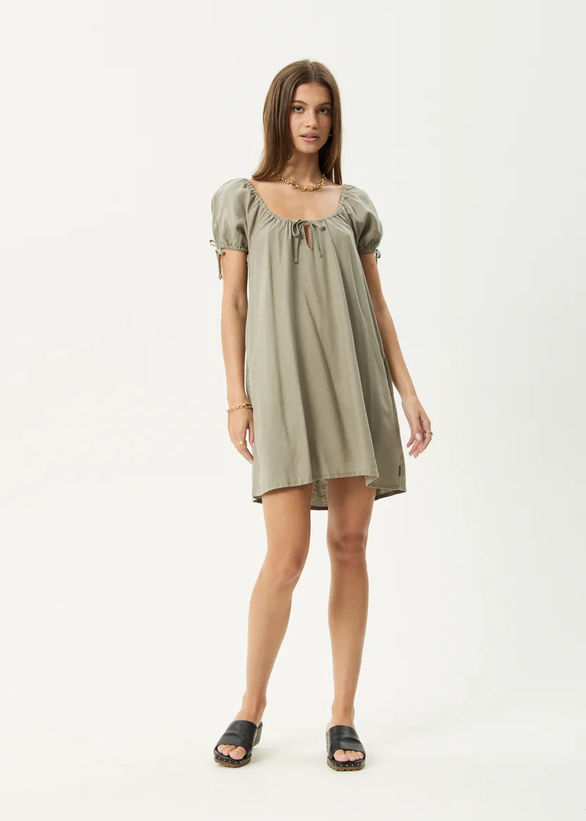AFENDS LENNI MINI DRESS - OLIVE