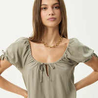 AFENDS LENNI MINI DRESS - OLIVE
