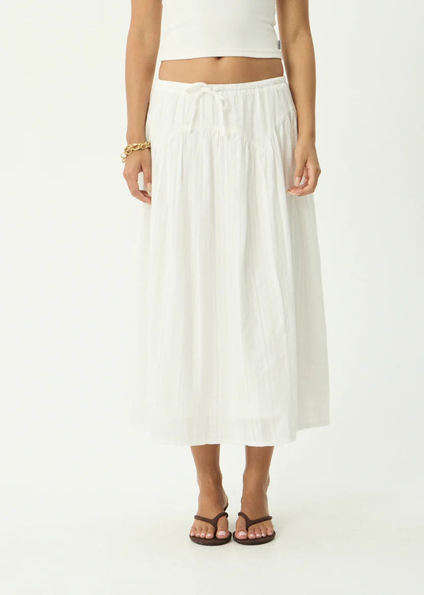 AFENDS MARLOW BLANC MIDI SKIRT - WHITE