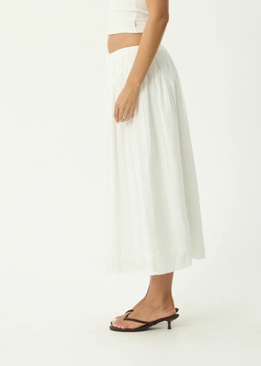 AFENDS MARLOW BLANC MIDI SKIRT - WHITE