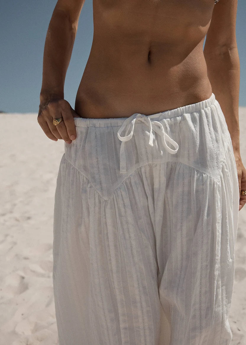 AFENDS MARLOW BLANC MIDI SKIRT - WHITE