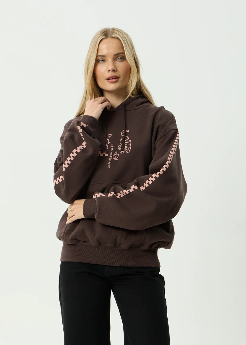 AFENDS REALITY CHECK RECYCLED BOXY PULL ON - COFFEE