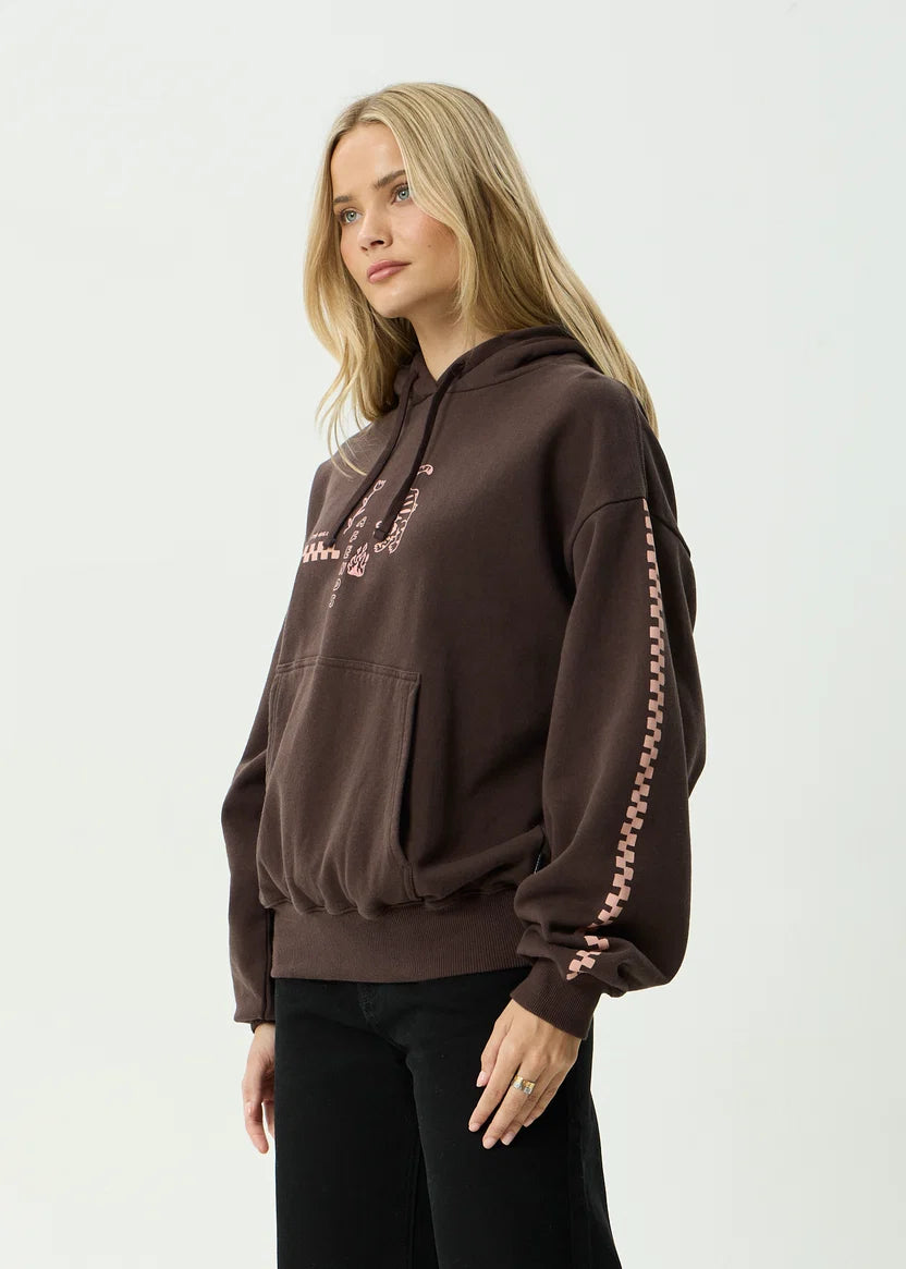AFENDS REALITY CHECK RECYCLED BOXY PULL ON - COFFEE