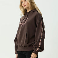 AFENDS REALITY CHECK RECYCLED BOXY PULL ON - COFFEE