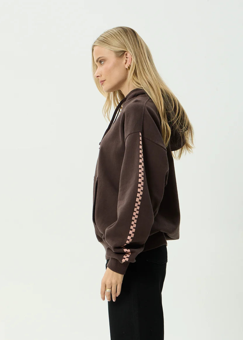 AFENDS REALITY CHECK RECYCLED BOXY PULL ON - COFFEE