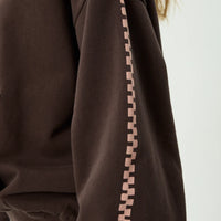 AFENDS REALITY CHECK RECYCLED BOXY PULL ON - COFFEE