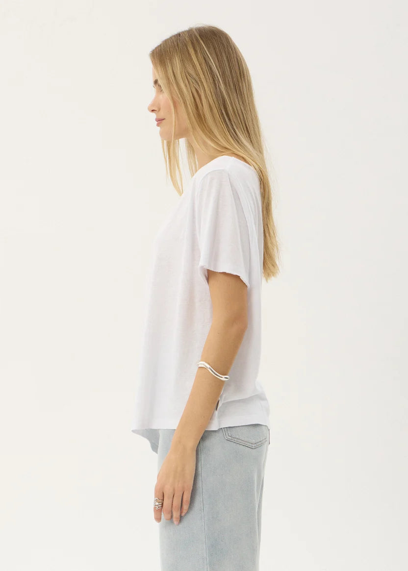 AFENDS SABINA OFF SHOULDER TEE - WHITE