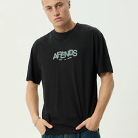 AFENDS SAFETY RETRO TEE - STONE BLACK