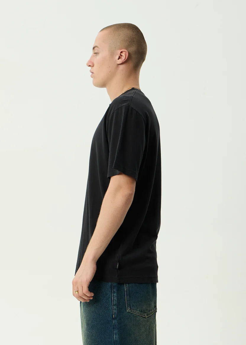 AFENDS SAFETY RETRO TEE - STONE BLACK