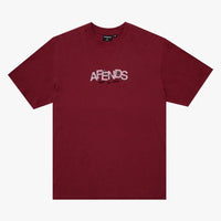 AFENDS SAFETY RETRO TEE - WASHED BURGUNDY