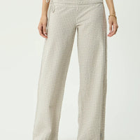 AFENDS SOFIA WIDE LEG PANT - REVERB MOONBEAM CHECK