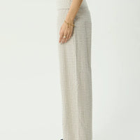 AFENDS SOFIA WIDE LEG PANT - REVERB MOONBEAM CHECK