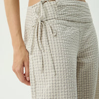 AFENDS SOFIA WIDE LEG PANT - REVERB MOONBEAM CHECK