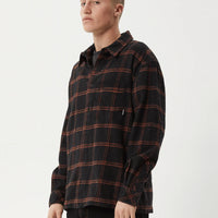 AFENDS TERROR RECYCLED FLANNEL SHIRT - BLACK CHECK