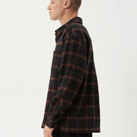 AFENDS TERROR RECYCLED FLANNEL SHIRT - BLACK CHECK