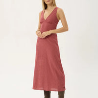 AFENDS TULLY SEERSUCKER MAXI DRESS - INDY ROSE CHECK