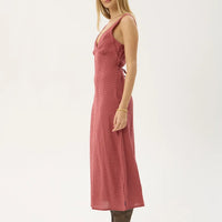 AFENDS TULLY SEERSUCKER MAXI DRESS - INDY ROSE CHECK