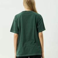 AFENDS HAVE A GOOD DAY RECYCLED OVERSIZED TEE - PINE