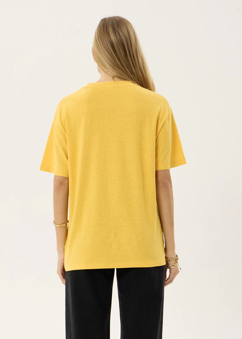 AFENDS HOLLY HEMP OVERSIZED TEE - MANGO