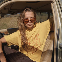AFENDS HOLLY HEMP OVERSIZED TEE - MANGO
