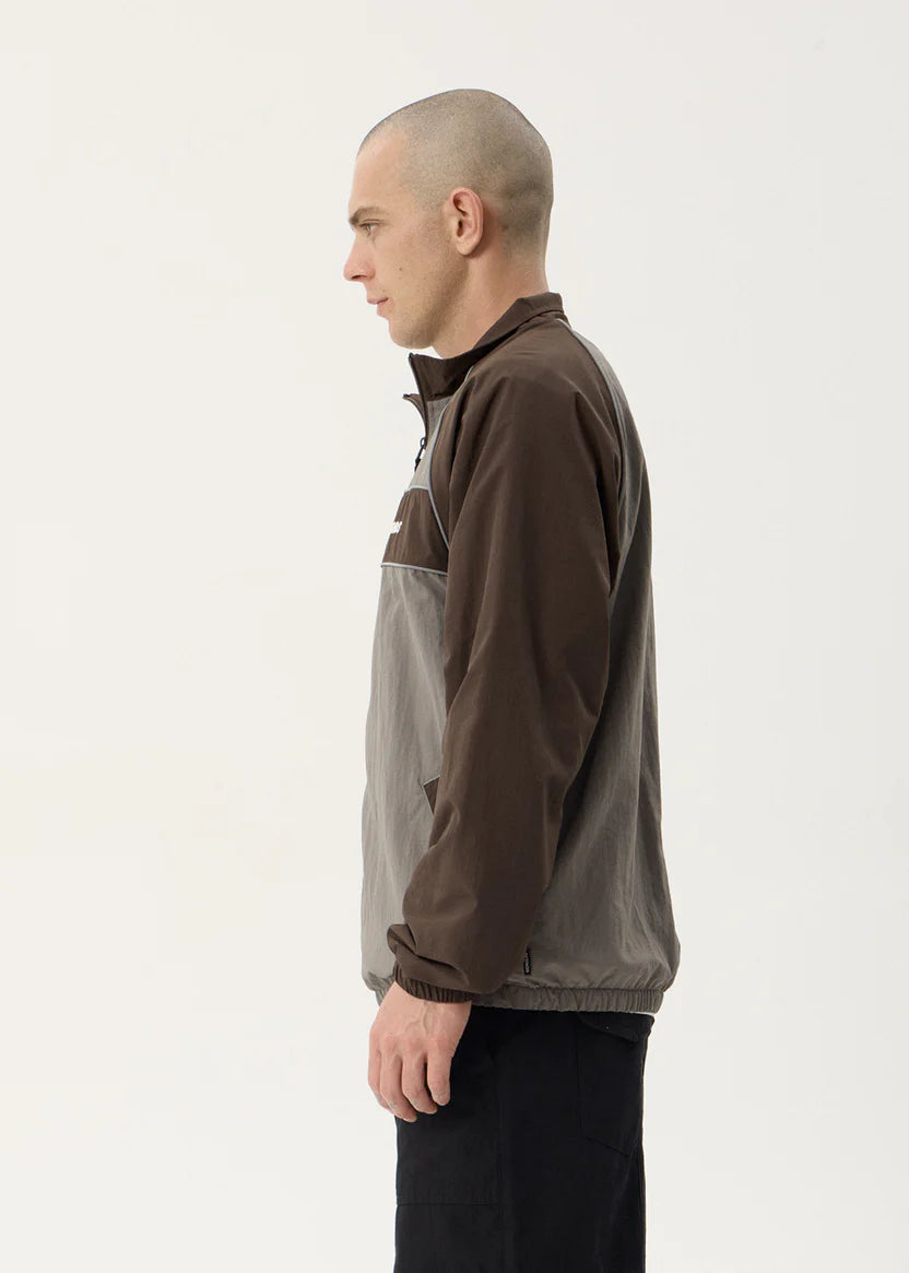 AFENDS SPICY RECYCLED SPORTS SPRAY JACKET - OLIVE