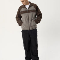 AFENDS SPICY RECYCLED SPORTS SPRAY JACKET - OLIVE