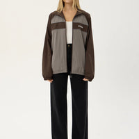 AFENDS SPICY RECYCLED SPORTS SPRAY JACKET - OLIVE