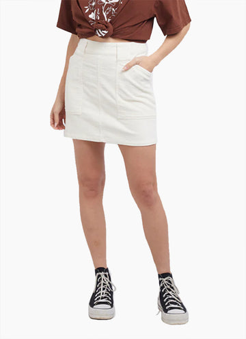 ALL ABOUT BELLE CORD SKIRT - VINTAGE WHITE