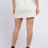 ALL ABOUT BELLE CORD SKIRT - VINTAGE WHITE