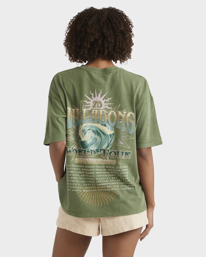 BILLABONG TAKE A TOUR TEE - ARMY