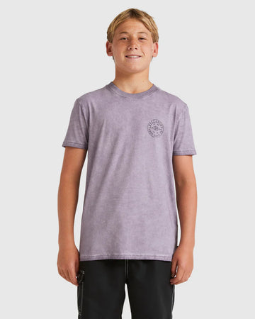 BILLABONG BOYS BIG WAVE DAZ T-SHIRT - PURPLE ASH