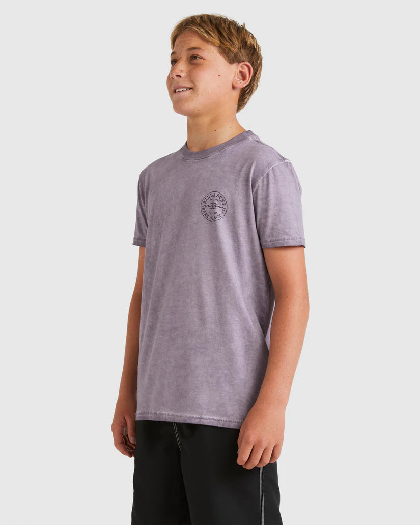 BILLABONG BOYS BIG WAVE DAZ T-SHIRT - PURPLE ASH