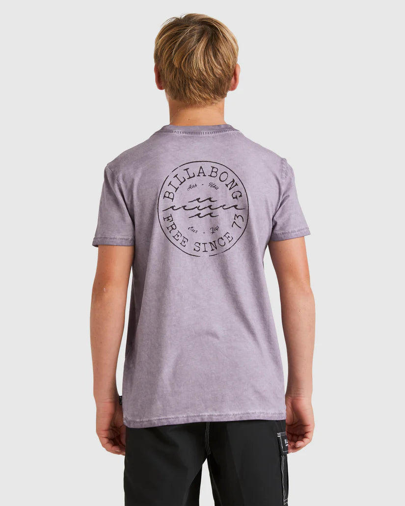 BILLABONG BOYS BIG WAVE DAZ T-SHIRT - PURPLE ASH