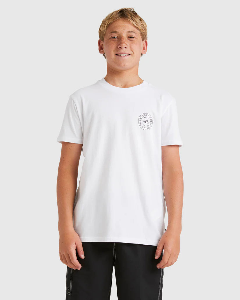 BILLABONG BOYS BIG WAVE DAZ T-SHIRT - WHITE