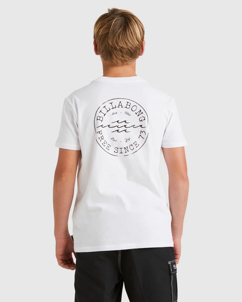 BILLABONG BOYS BIG WAVE DAZ T-SHIRT - WHITE