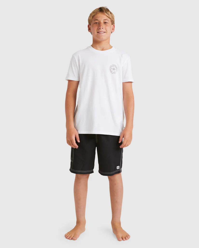BILLABONG BOYS BIG WAVE DAZ T-SHIRT - WHITE
