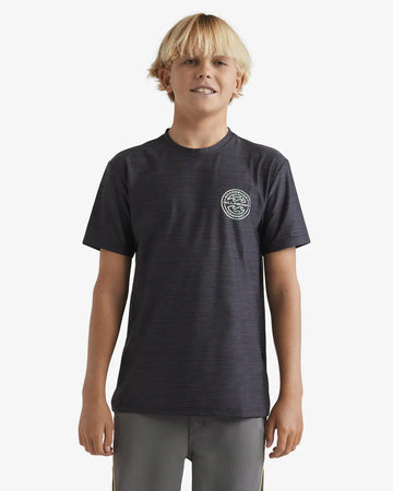 BILLABONG BOYS ROTOR SHORELINE SHORT SLEEVE - BLACK