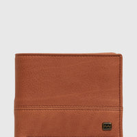 BILLABONG DIMENSION 2IN1 LEATHER WALLET - TAN