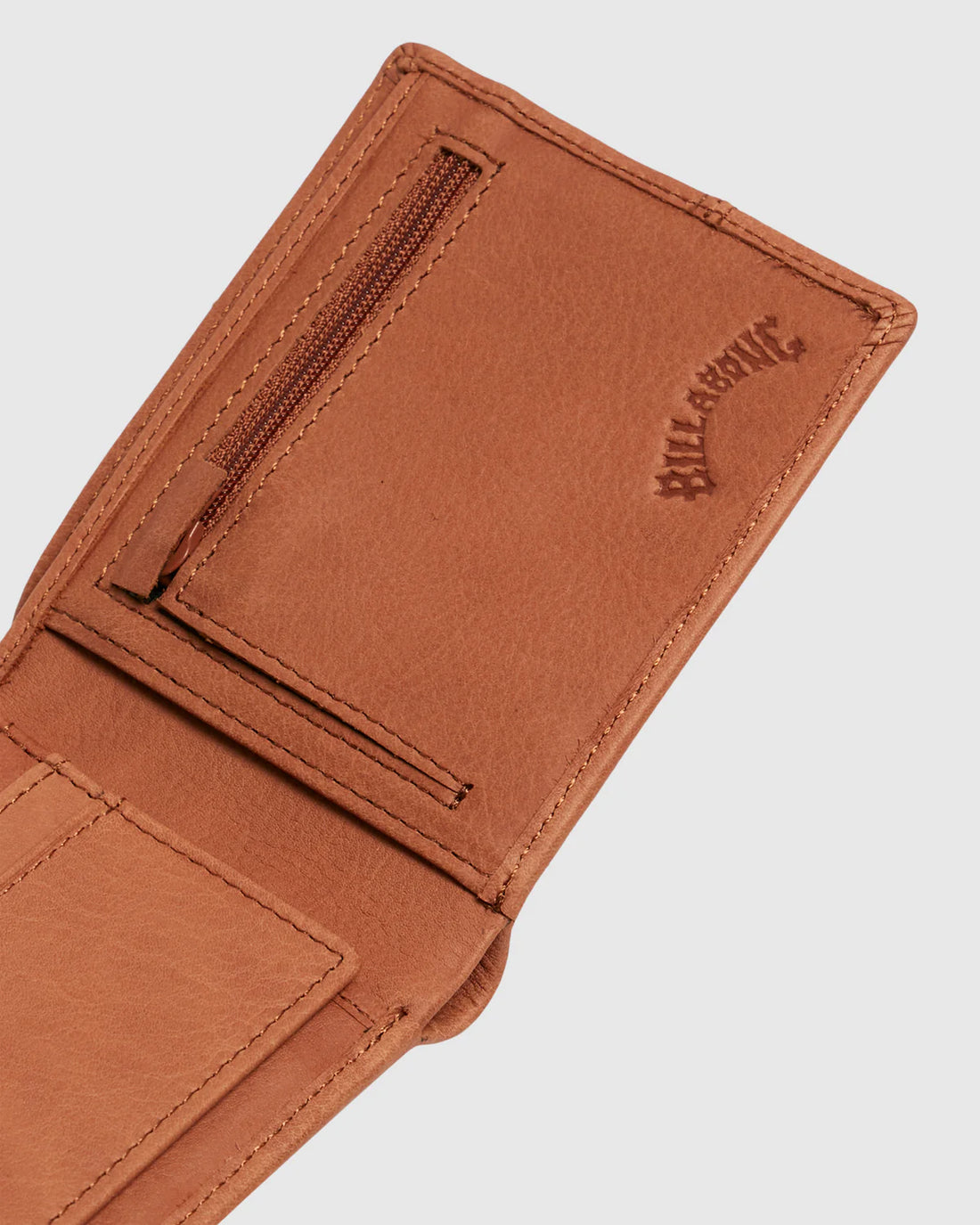 BILLABONG DIMENSION 2 IN 1 LEATHER WALLET - TAN