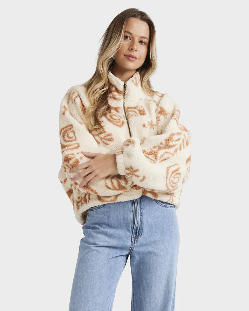 BILLABONG FEELING PLAYFUL HALF ZIP CREW