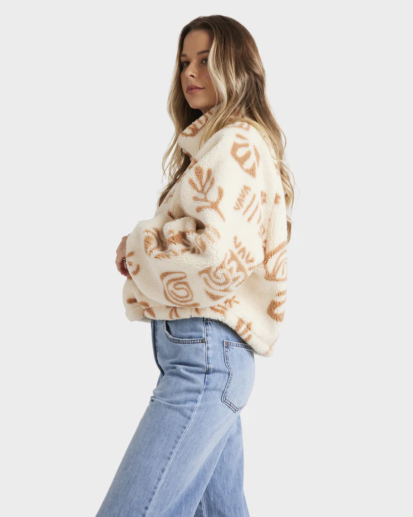 BILLABONG FEELING PLAYFUL HALF ZIP CREW