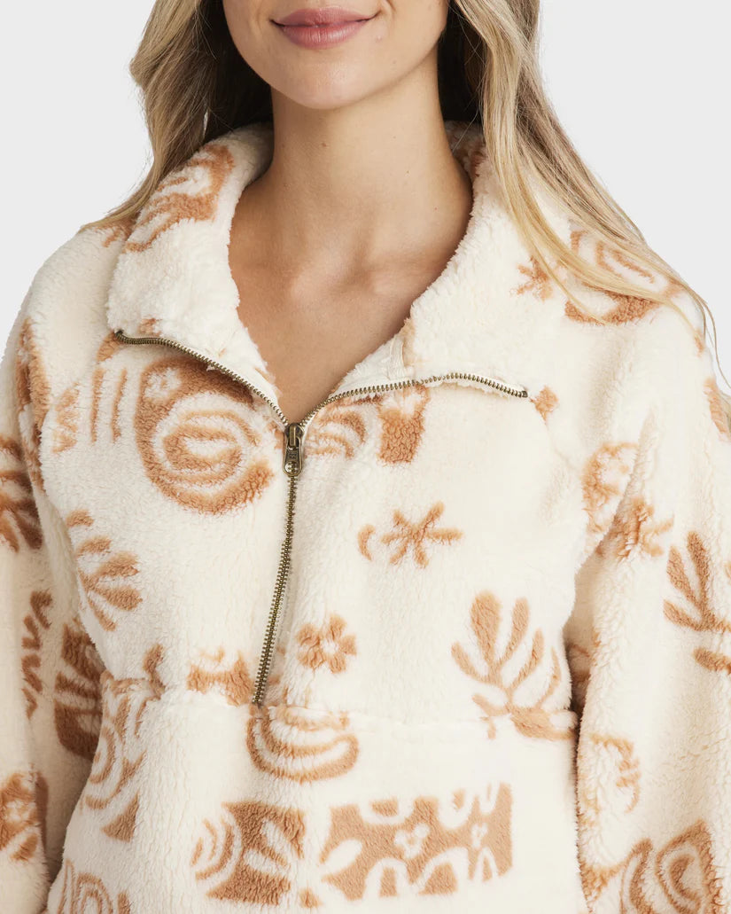 BILLABONG FEELING PLAYFUL HALF ZIP CREW