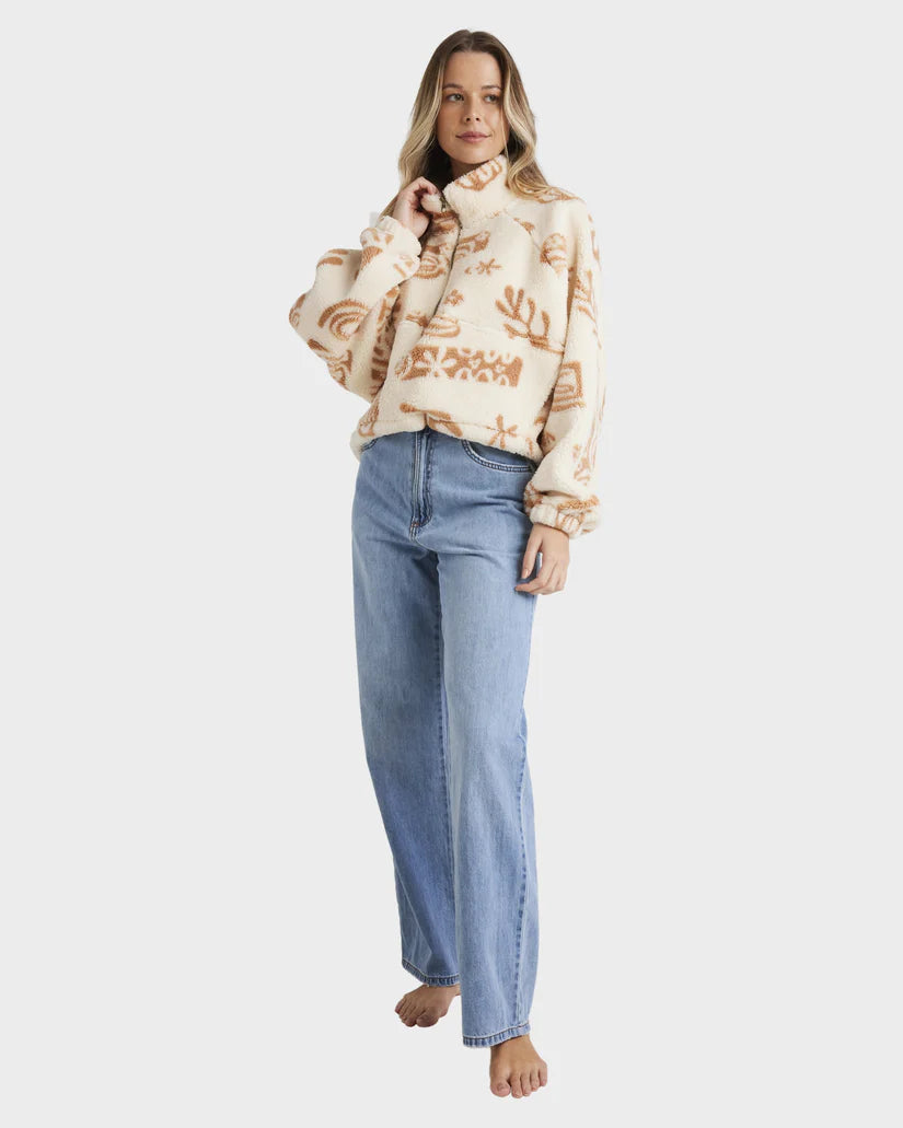 BILLABONG FEELING PLAYFUL HALF ZIP CREW